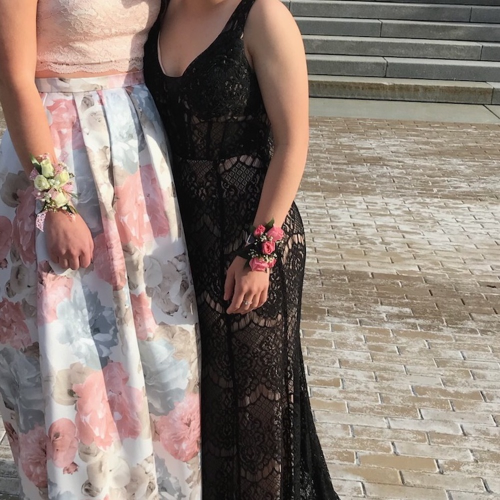 Black Lace Prom Dress
